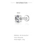 Moissanite Stud Earrings - 925 Sterling Silver, 0.03-1.2ct, D Color, GDTC Certified