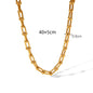 Classic Horseshoe Link Chain Necklace Women Fashion Stainless Steel Dainty Jewelry