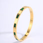 Stainless Steel Bangle Bracelet Designer Jewelry Gold Plated Bangles Women's Bracelets Woman Accessories for Women 2025 Trend