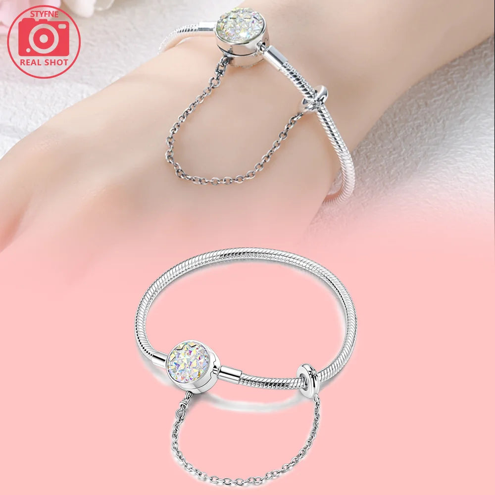 Sterling Silver Purple Dreamcatcher Feather Bracelet - Perfume Bottle Charm