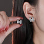 High Luxury Letter H Women's Earrings - Sparkling Rhinestones Inlaid Fashionable Gift Jewelry