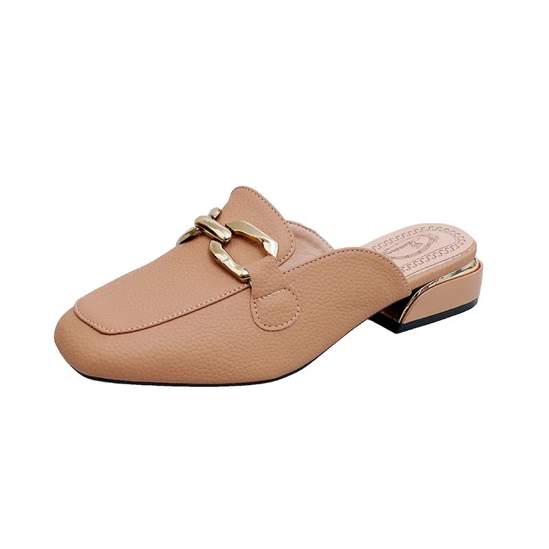 Women's Straw Fisherman Mules - Bowknot Round Toe Slippers