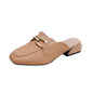 Women's Straw Fisherman Mules - Bowknot Round Toe Slippers