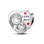 925 Sterling Silver Tree of Life, Peach Heart & Sweet Love Charm Bead | Fits Bracelets & Necklaces