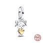 Sterling Silver Character Pendant Charm Bead - Bracelet Necklace Accessory