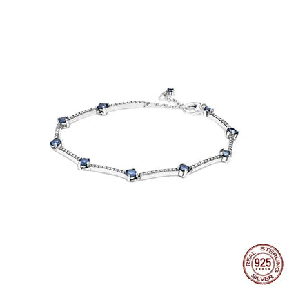 Brand new 925 sterling silver zirconia exquisite tennis star bracelet for women DIY original charm beads exquisite jewelry