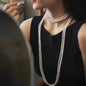 Luxury Multi-Layer Pearl & Crystal Collarbone Necklace | CC Style