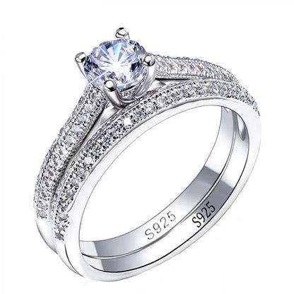 925 Sterling Silver Vintage Halo Tourmaline & Zircon Ring for Women | Sizes 6–9 | Anniversary Gift