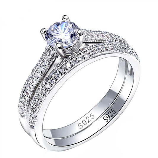 925 Sterling Silver Vintage Halo Tourmaline & Zircon Ring for Women | Sizes 6–9 | Anniversary Gift