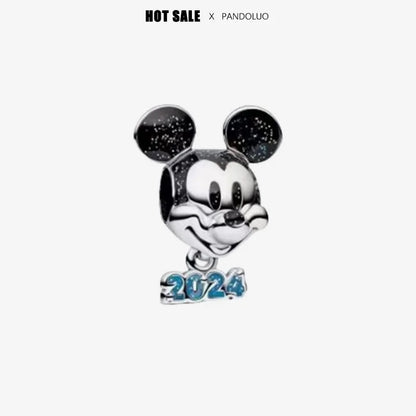 925 sterling silver charm Stitch Charm bead,Original Women Bracelet ,Necklace Pendant Jewelry Holiday gift