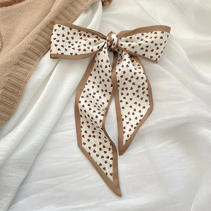 4pcs Silk Feel Skinny Silk Scarf Hair Band Women Spring Hair Bandana Foulard Ribbon Scarves Hair Accessories