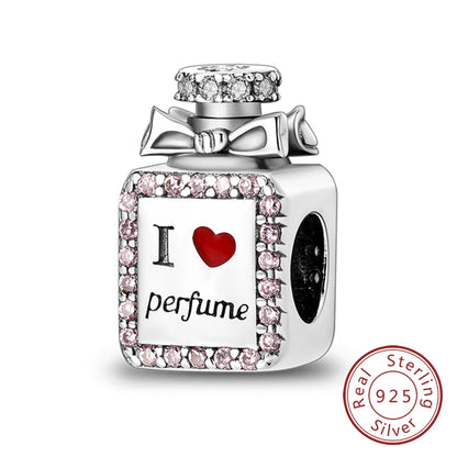 925 Sterling Silver Pink Pendant Charm Bead | Fits Pandora Bracelets & Necklaces | DIY Fine Jewelry