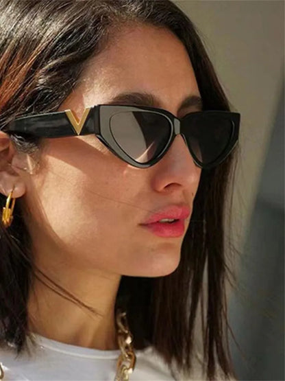 Luxury Vintage Cat Eye Sunglasses - Designer UV400 Fashion Eyewear