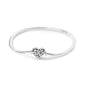 925 Sterling Silver Shell Family Tree Heart Bracelet - Charm Bangle