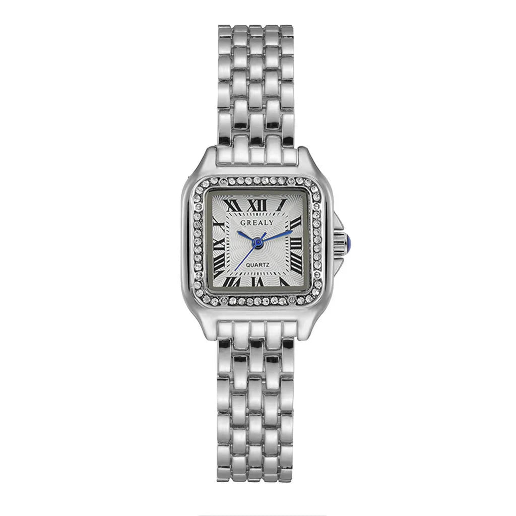 Light Luxury Square Watch - Gold Business Bracelet Watch for Women