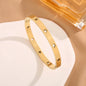 Star & Heart Stainless Steel Bangle Bracelet | Rose Gold, Gold & Silver