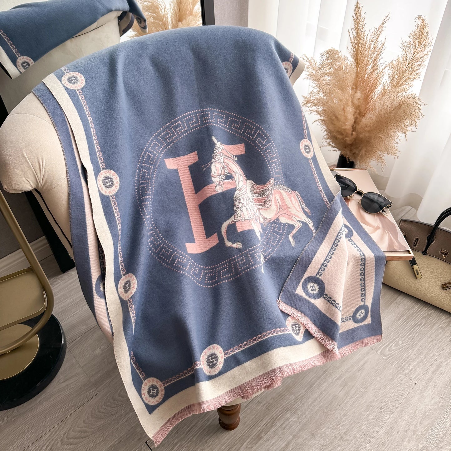 Luxury Winter Cashmere Scarf -  Warm Pashmina Blanket Poncho Shawl