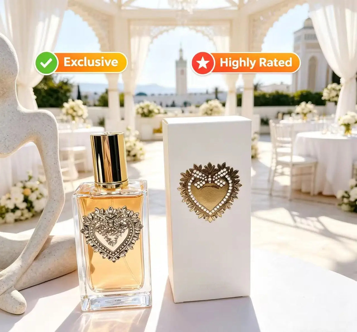 Trendy Love Neutral Perfume Spray | Blue White Porcelain Bottle | 100ml Unisex EDT