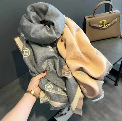 Luxury Imitation Cashmere Scarf -  Autumn Winter Warm Fashion Shawl