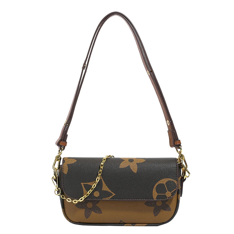 Elegant Women's Leather Messenger Handbag