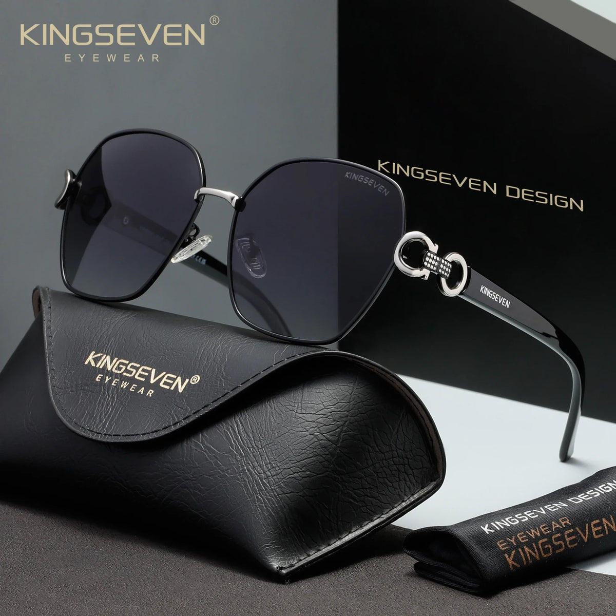 KINGSEVEN Luxury Polarized Sunglasses — Butterfly Frame UV400 Anti-Reflective | Women