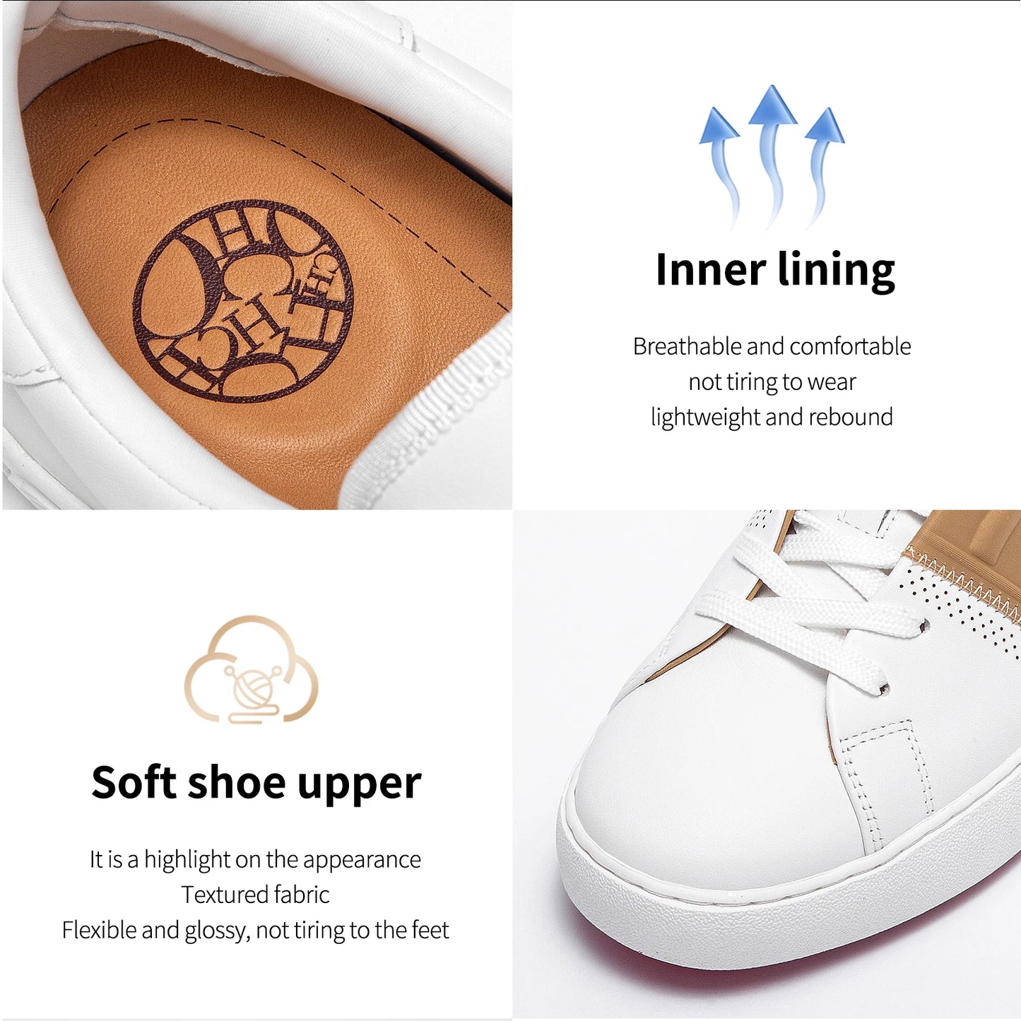 Women's White Casual Sneakers - Balance Technology Comfort Shoes