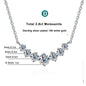 Oval Moissanite Pendant Necklace - 925 Sterling Silver & 18K White Gold, 1.7ct, D Color VVS1, GRA Certified