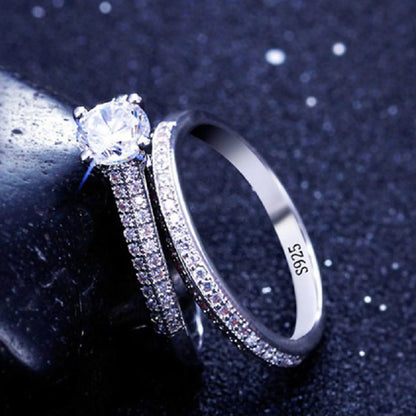 925 Sterling Silver Vintage Halo Tourmaline & Zircon Ring for Women | Sizes 6–9 | Anniversary Gift