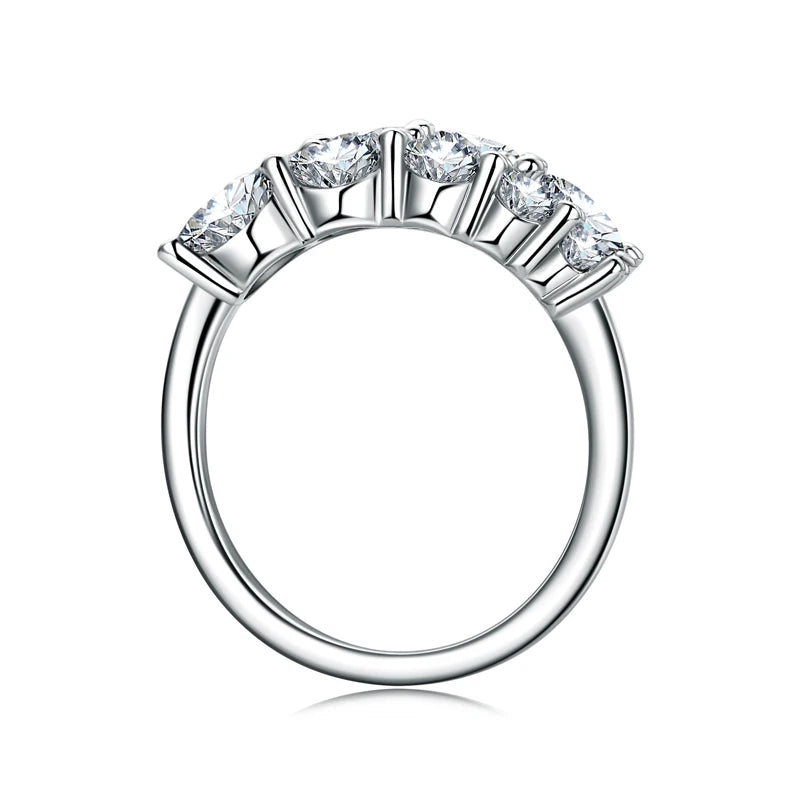 Moissanite Adjustable Ring - 14K Gold Filled, D Color, Certified, One Size Fits All