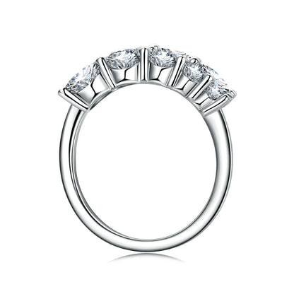 Moissanite Adjustable Ring - 14K Gold Filled, D Color, Certified, One Size Fits All