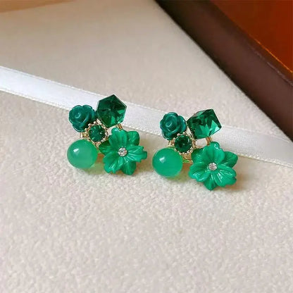 2PCS Fashion Advanced Sense Shiny Letter Earrings For Women Girls Minimalist Versatile Earrings Jewelry Accessories Gifts