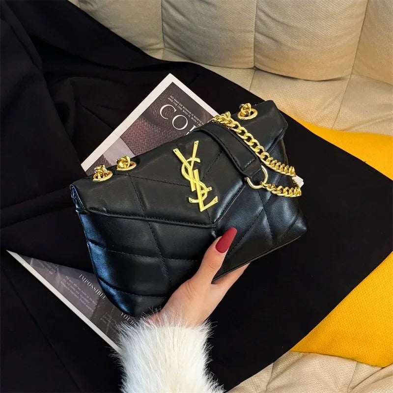 Durable Leather Messenger Bag Women's Shoulder Handbag Crossbody Tote Luxury Brand Elegant Classic Famous Designer