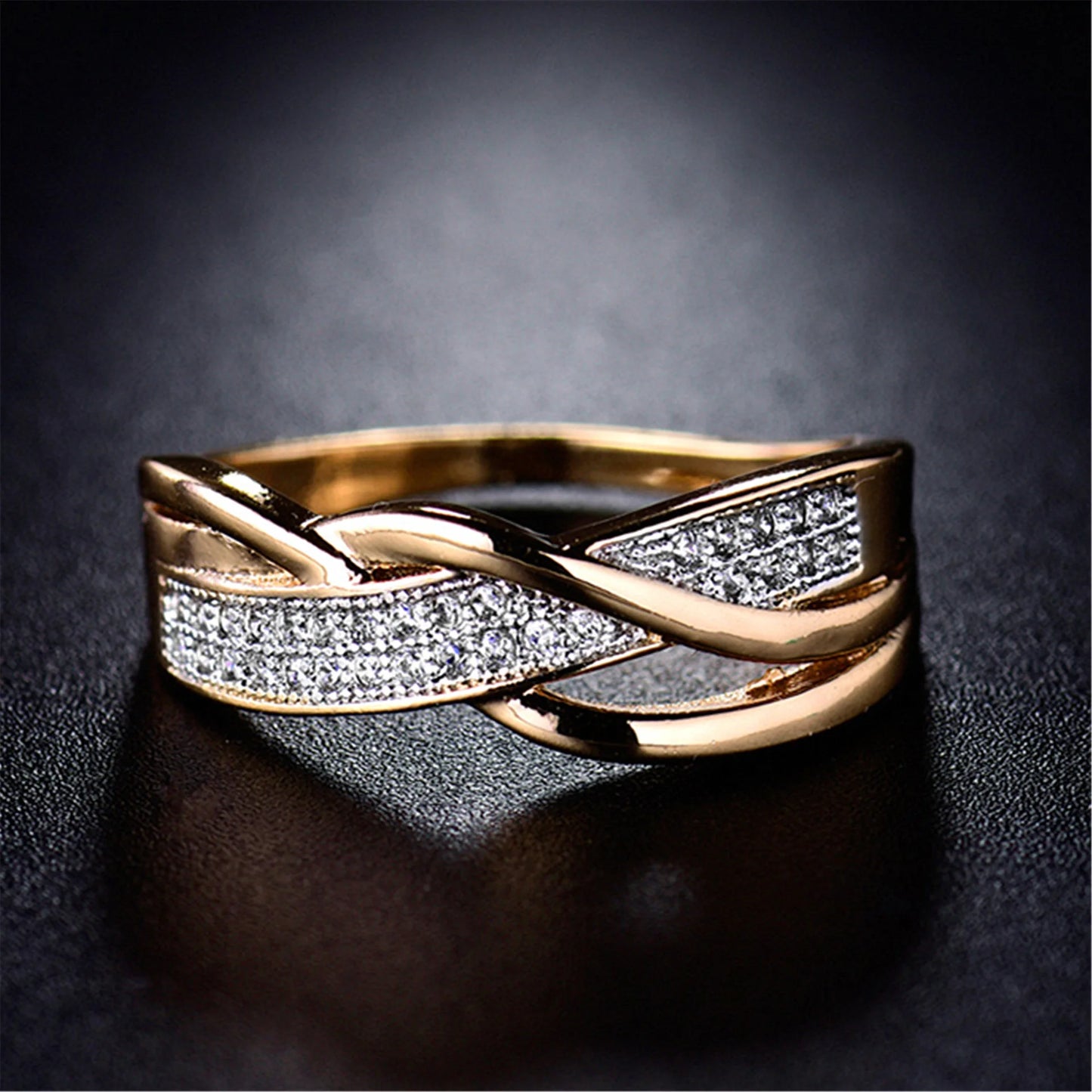 925 Sterling Silver Ribbon Ring | Elegant Cocktail Ring for Women
