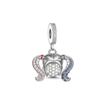Sterling Silver Sunflower Best Friend Charm Bead - Bracelet Accessory
