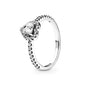 Hot selling 925 sterling silver classic dazzling crown round hearts ring exquisite women's light luxury charm ring jewelry gift