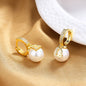 Luxury Pearl Drop Earrings - Designer D Letter Charm Hoop Earrings for Women