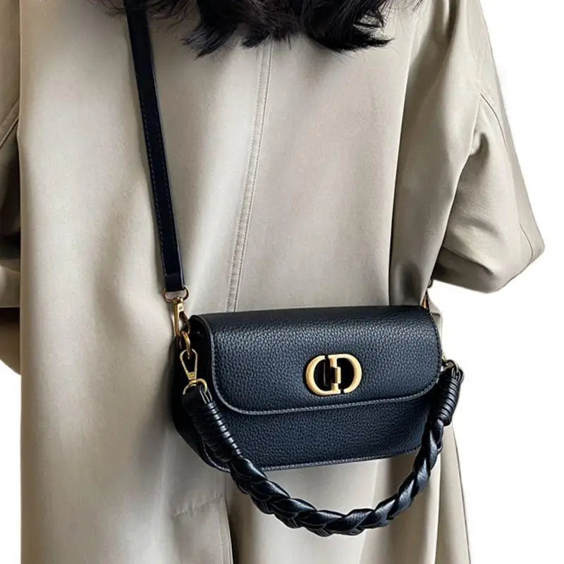 Retro Woven Square Shoulder Bag - Autumn/Winter Crossbody Handbag