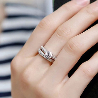 925 Sterling Silver Vintage Halo Tourmaline & Zircon Ring for Women | Sizes 6–9 | Anniversary Gift