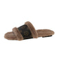 Women's Furry Flip Flop Slippers - Plush Summer Party Slides
