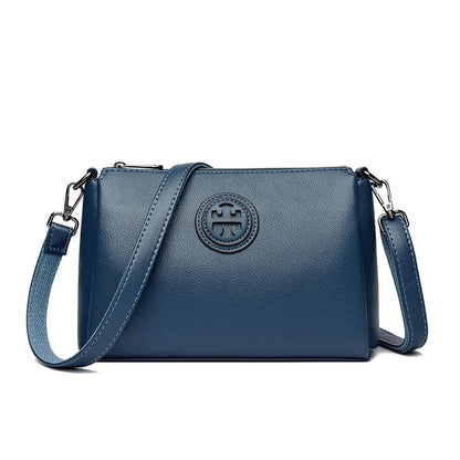 Versatile PU Crossbody Bag for Women Stylish High Quality Brand Design Zipper Solid Color Pattern Casual Daily Use Shoulder Bag