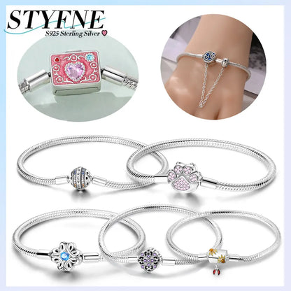 Sterling Silver Purple Dreamcatcher Feather Bracelet - Perfume Bottle Charm