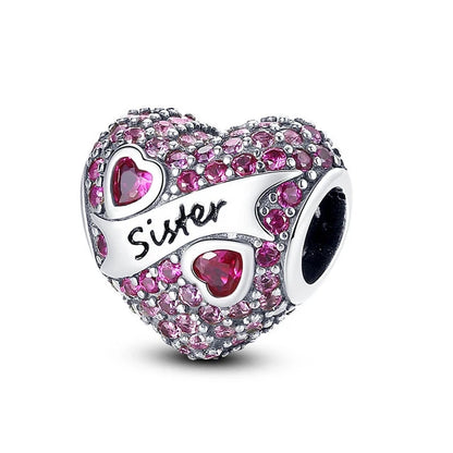 Sterling Silver Sunflower Best Friend Charm Bead - Bracelet Accessory