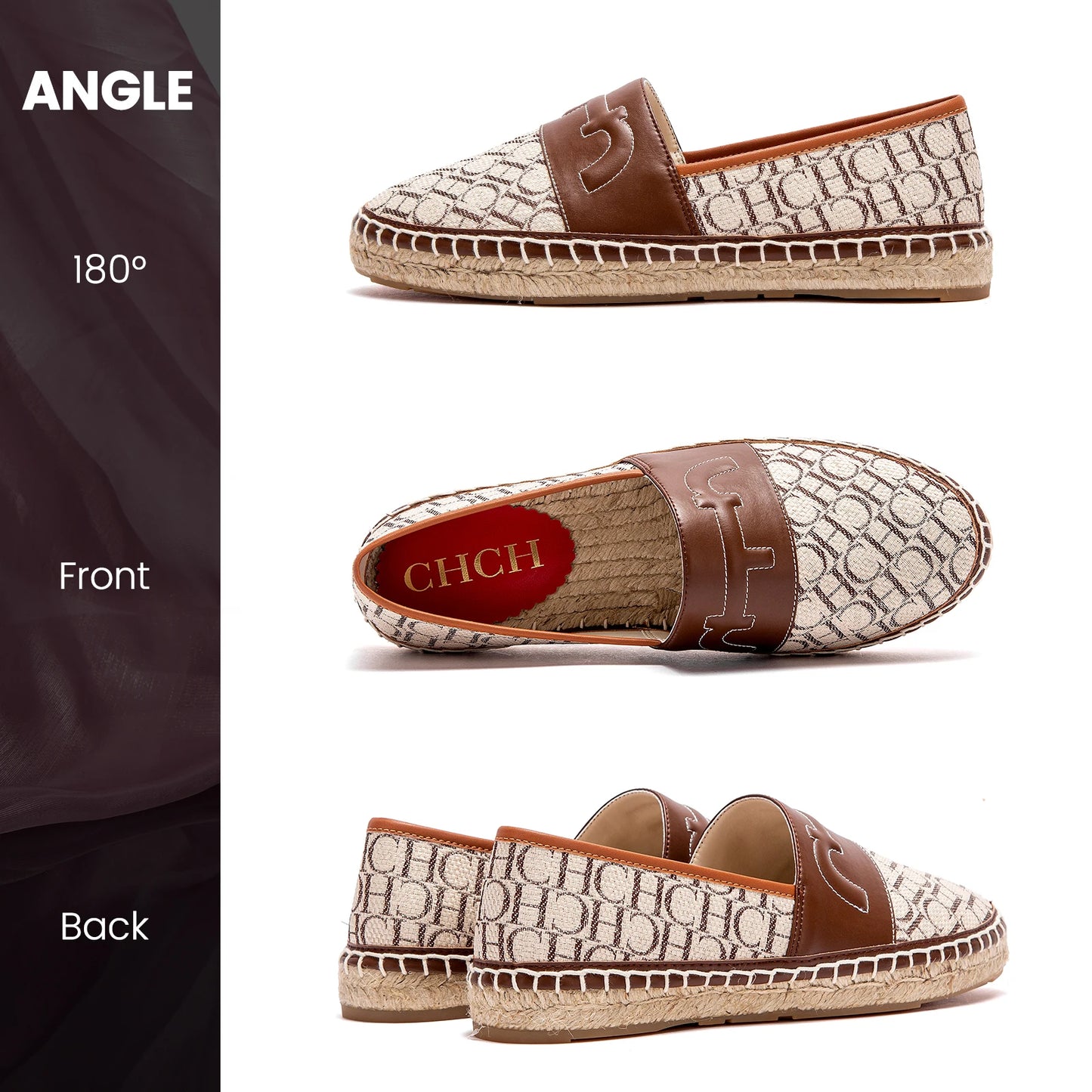 Women's Classic Fisherman Flats - Letter Print Retro Loafers