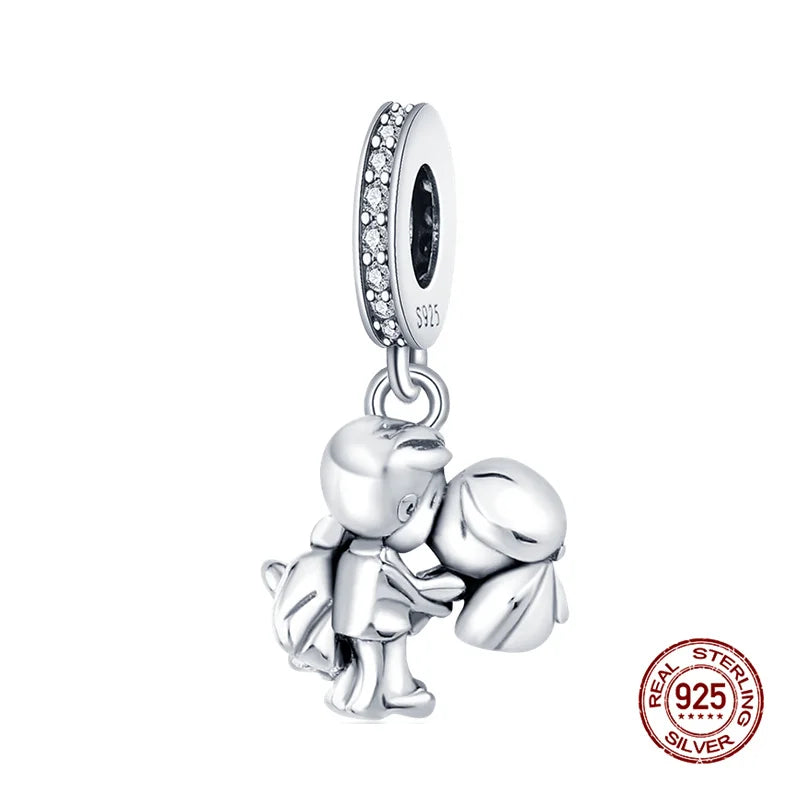 Sterling Silver Character Pendant Charm Bead - Bracelet Necklace Accessory