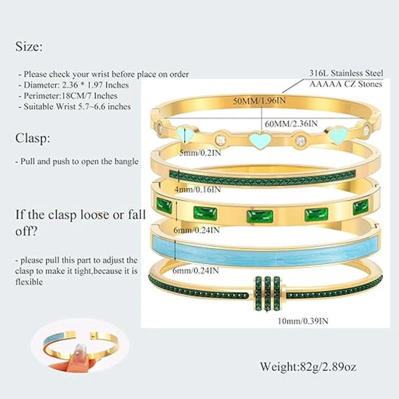 Stainless Steel Bangle Bracelet Designer Jewelry Gold Plated Bangles Women's Bracelets Woman Accessories for Women 2025 Trend
