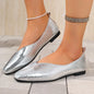 Women's Retro Square Toe Loafers - Lightweight Slip-On Sneakers