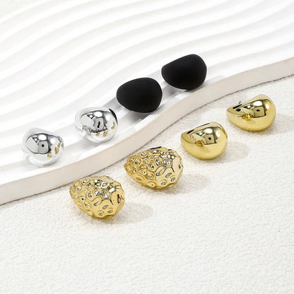 4Pair/Set Vintage Glossy Thick Acrylic Water Drop Stud Earring Fashion Creative Tear Drop Earrings Women's Elegant Party Jewelry