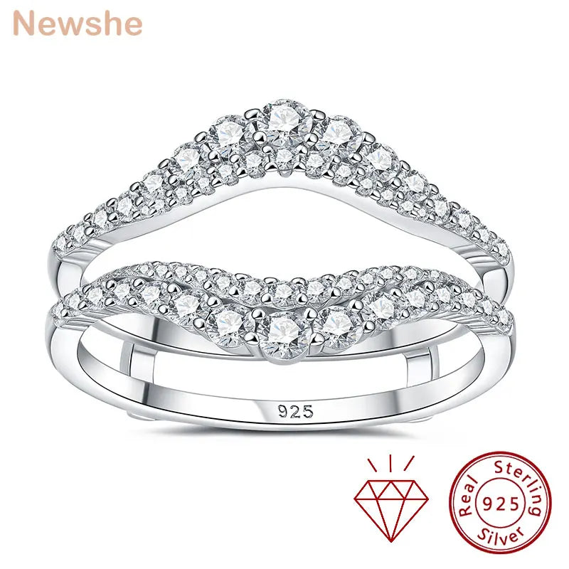 Moissanite Eternity Wedding Band — 70 Stones D VVS1 925 Silver | Ring Enhancer