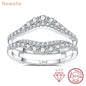 Moissanite Eternity Wedding Band — 70 Stones D VVS1 925 Silver | Ring Enhancer