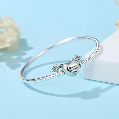Original Sterling Silver Bracelet Love Heart Clasp Charms Beads Snake Chain Bracelets Bangles Luxury Jewelry For Women Gift